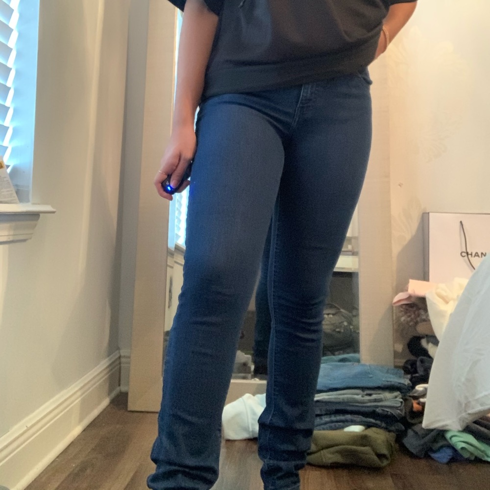 Dark wash H&M skinny jeans.